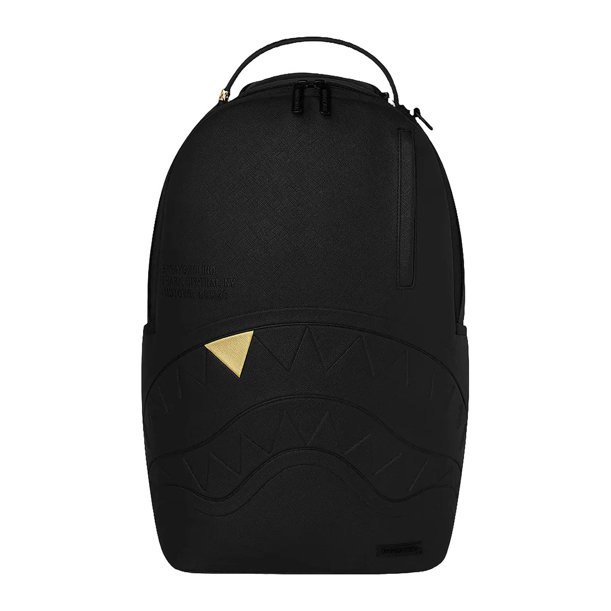 Zaini Sprayground Blacked OUT Embossed Gold Tooth Backpack