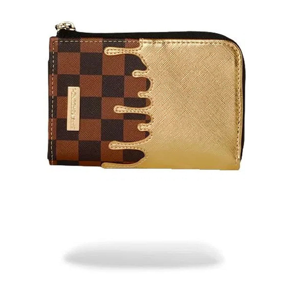 Portafogli Sprayground Sharks IN Paris Gold Drip Wallet, vista 3