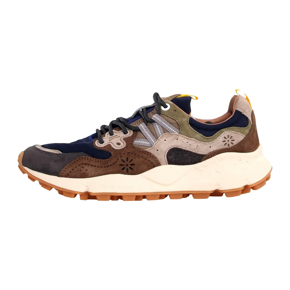 Sneakers Flower Mountain In Suede E Nylon Grigio E Marrone