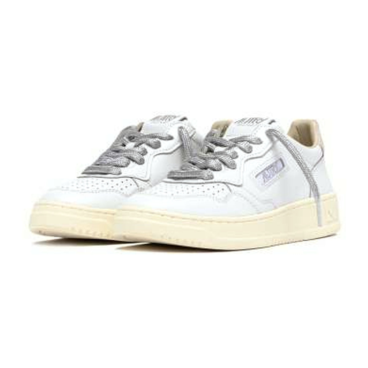 Sneakers Autry Medalist Low Wom Leat/Swoll Wht/Silv, vista 2