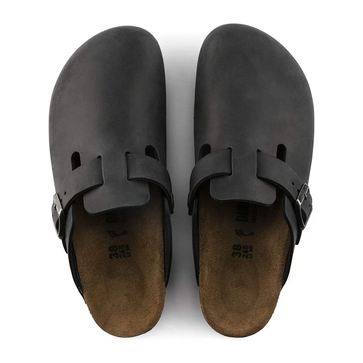 Sandali Birkenstock Boston BS Black, Pelle Oliata – foto 2
