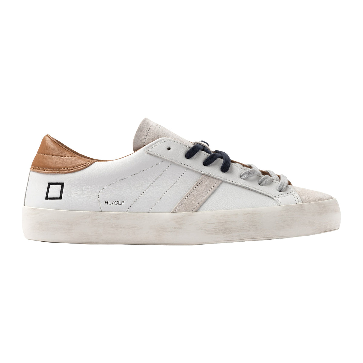 Sneakers DATE Hill Low Calf White-cuoio