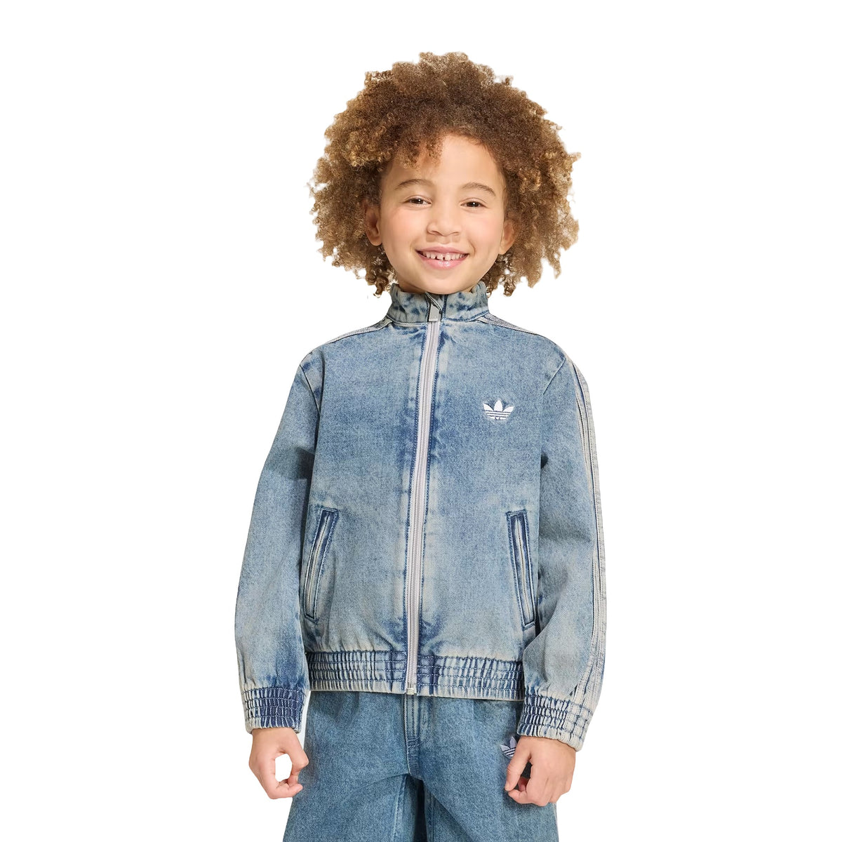 Giacche Adidas Giacca DA Allenamento Firebird Loose Denim, vista 2