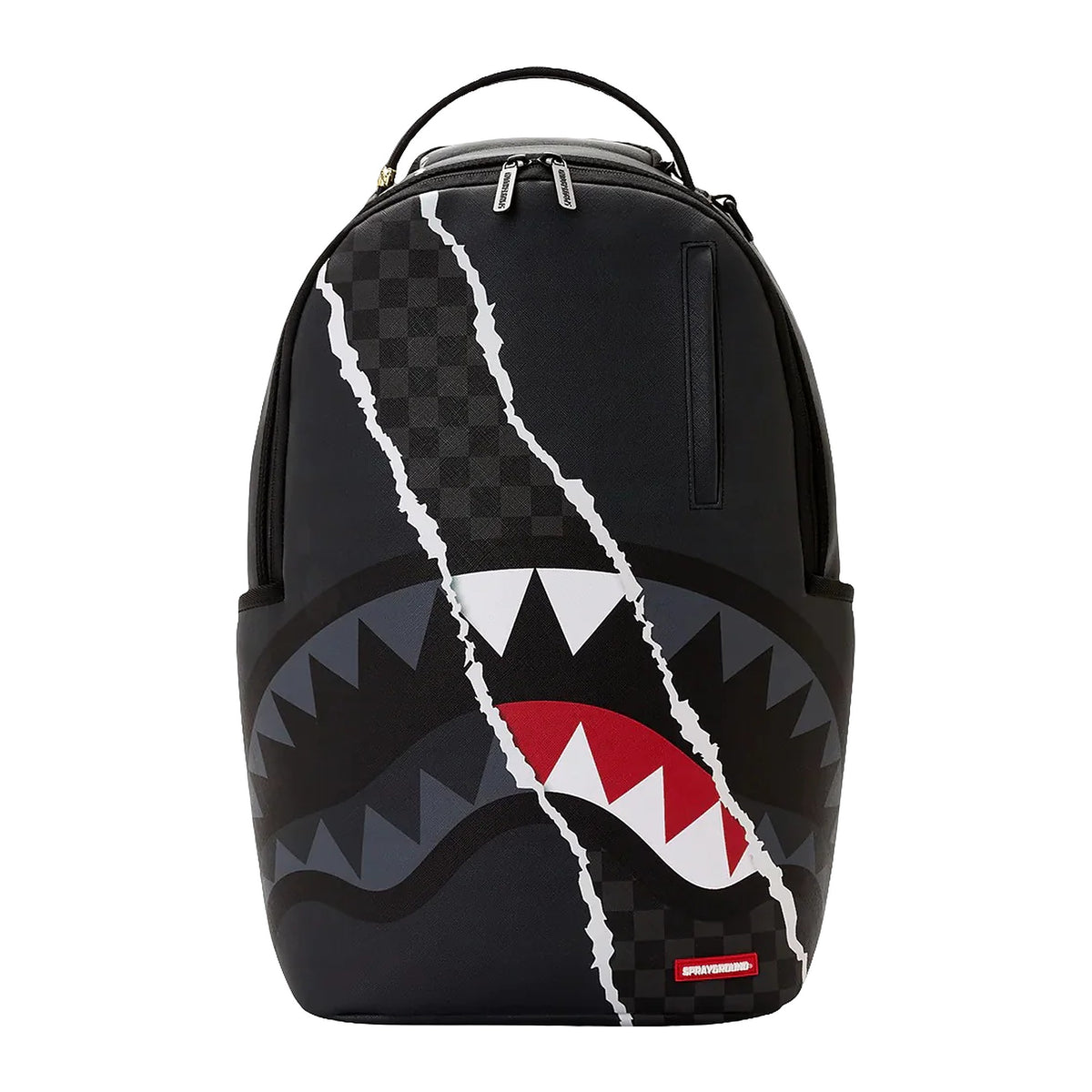 Zaini Sprayground Center RIP Revealing Gray Check Backpack