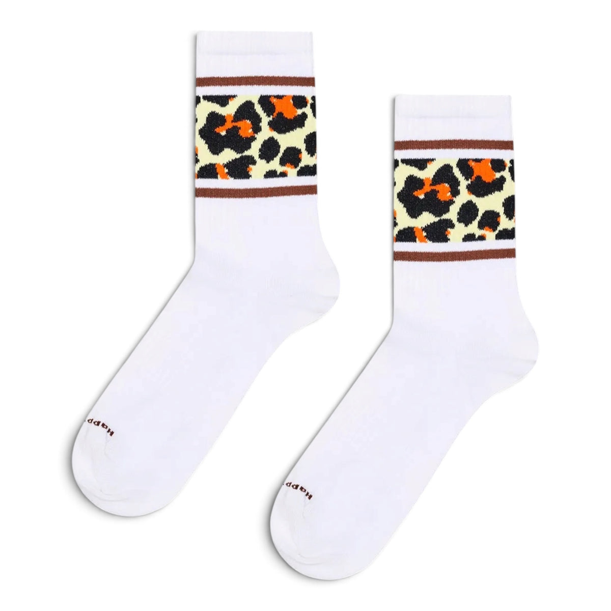 Leo Stripe Sneaker Sock Happy Socks bianco
