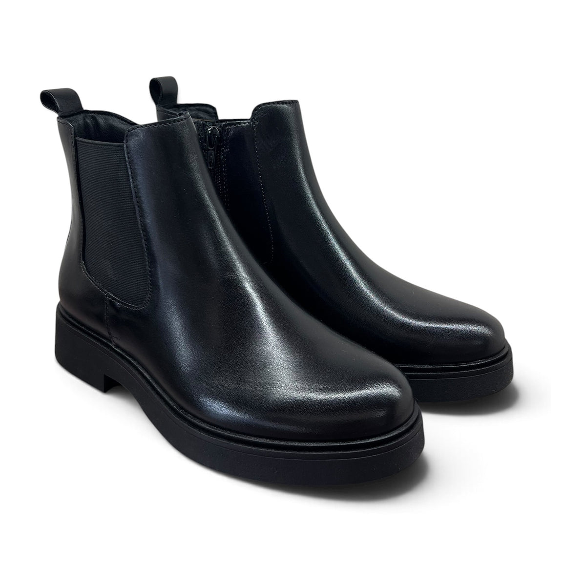Stivaletti Cinzia Soft Con Cerniera Tacco 4cm In Pelle Nera – foto 2