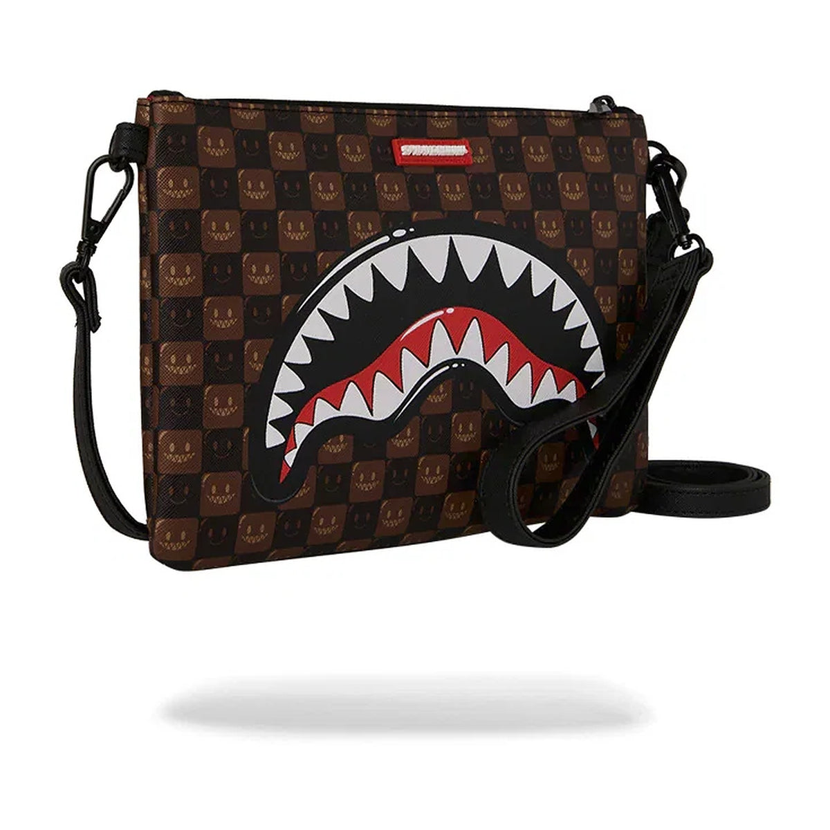 Pochette Sprayground Sharks IN Paris WTF Bubble Brown Check Crossover Clutch, vista 2