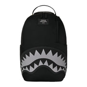 Zaini Sprayground Shark Central Black Nylon Gray Embossed Backpack
