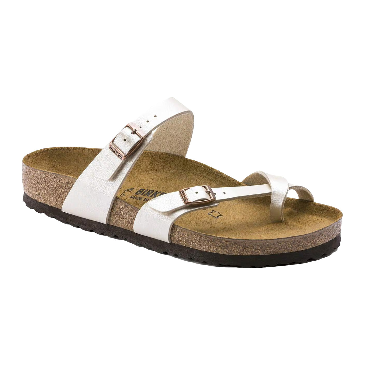 Sandali Bassi Birkenstock Mayari Graceful Pearl White, Birko Flor