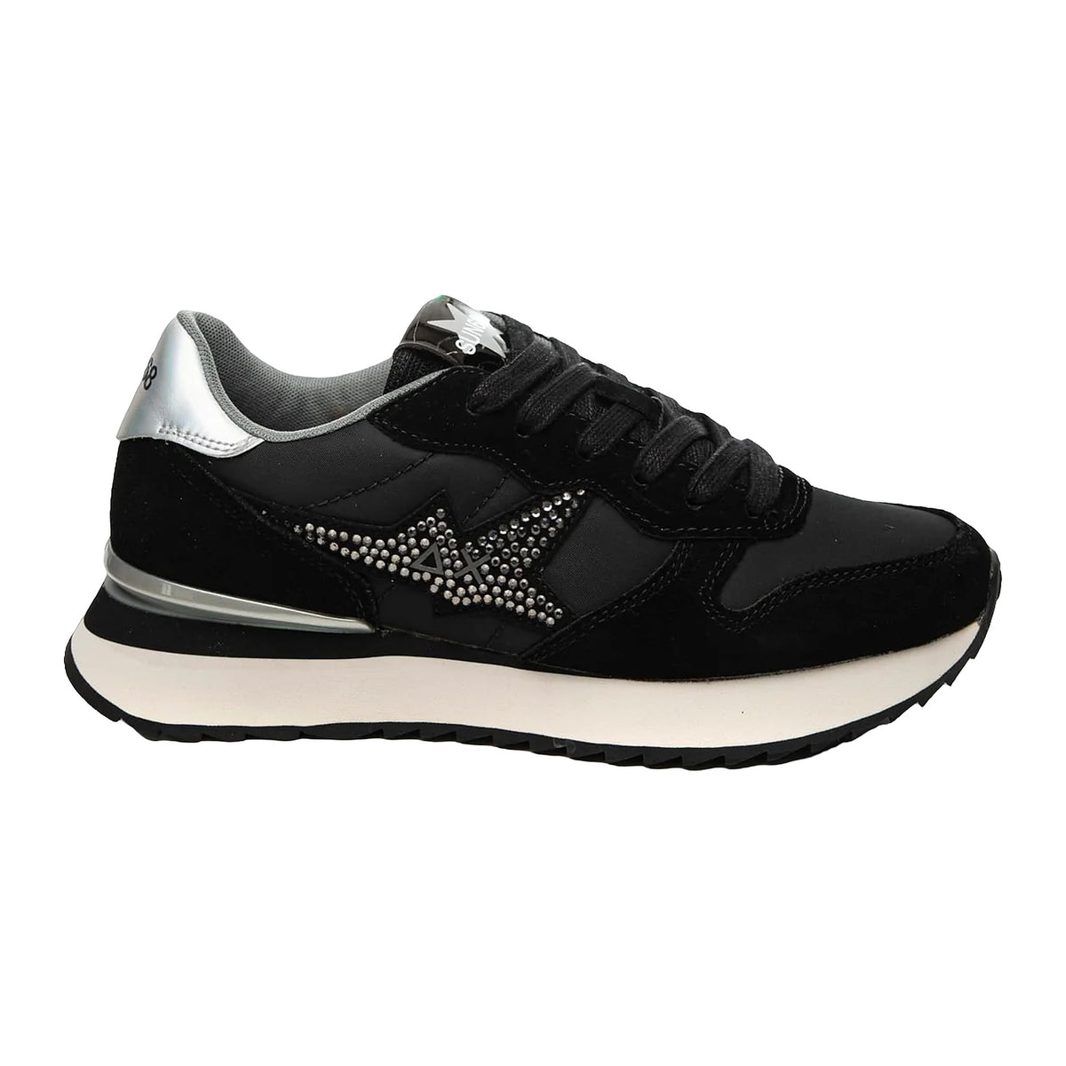 Sneakers Sun68 Stargirl Strass Logo Nero