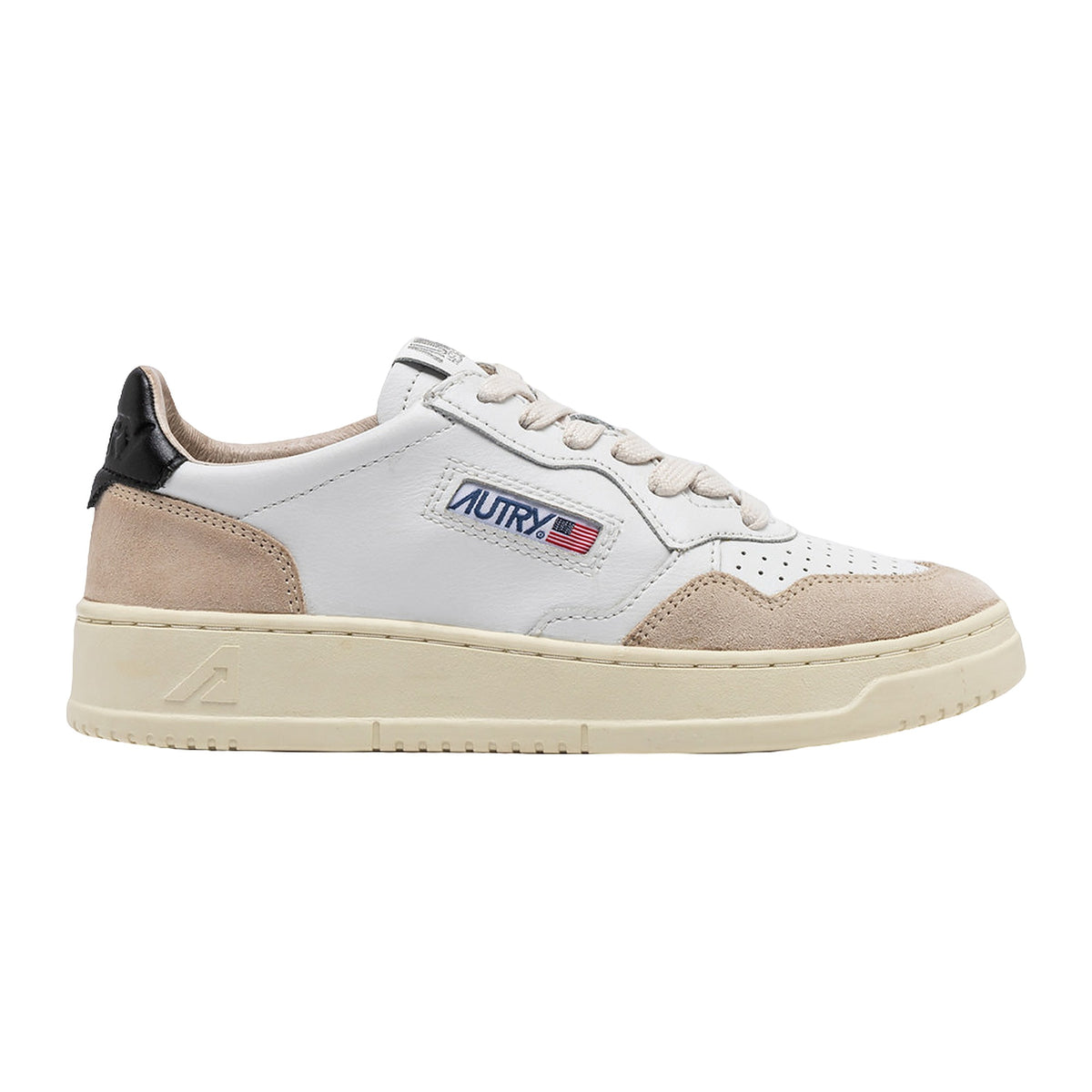 Sneakers Autry Medalist Low Man Leat/Suede Wht/Blk
