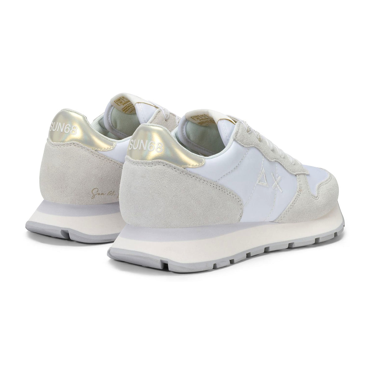 Sneakers Sun68 Ally Gold Silver Bianco, vista 3