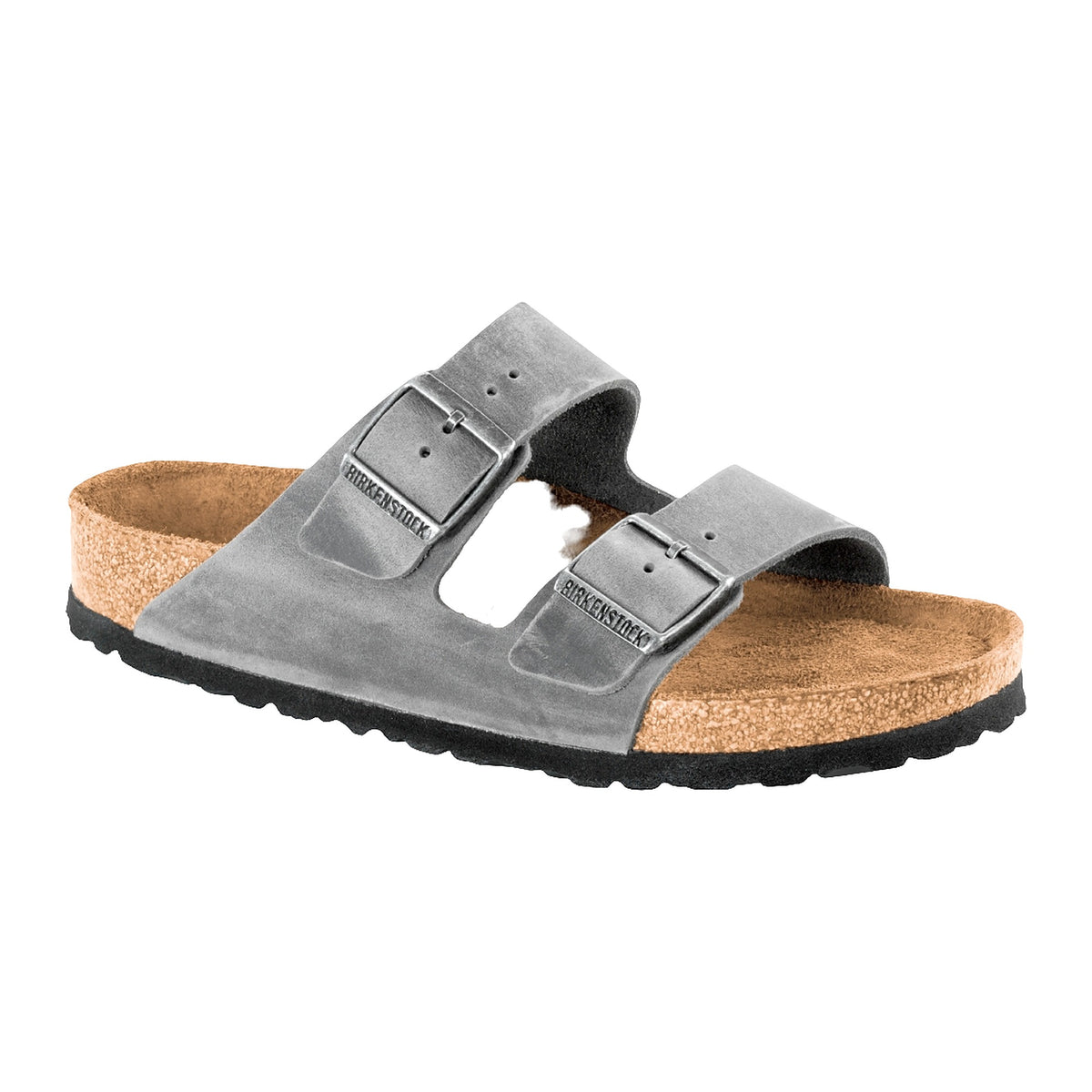 Sandali Birkenstock Arizona SFB Iron, Oiled Leather