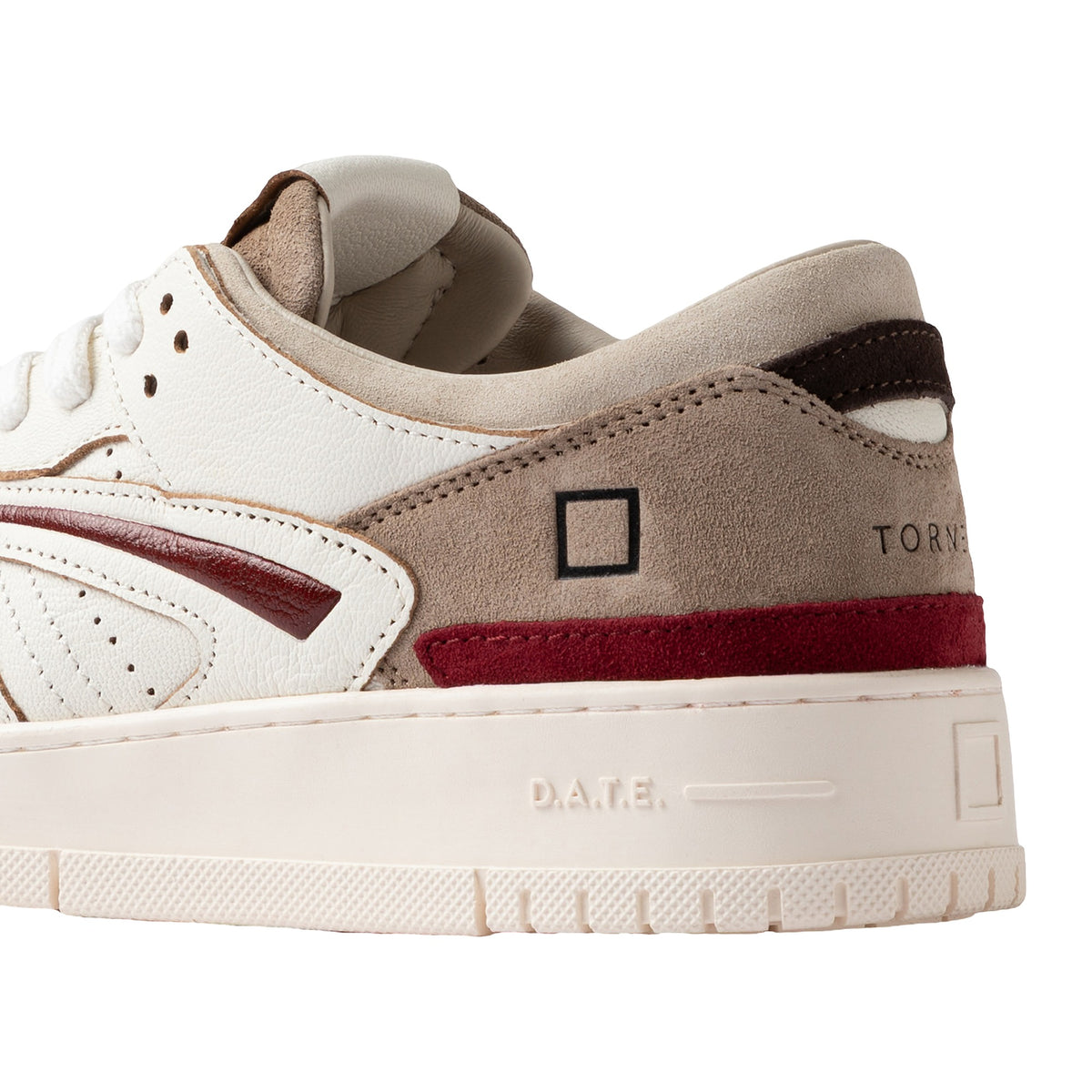 Sneakers DATE Torneo Colored white-bordeaux, vista 3