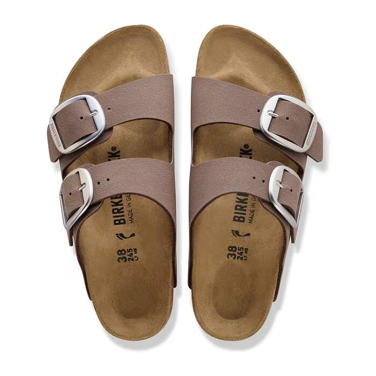 Sandali Bassi Birkenstock Arizona Big Buckle Mocca, Birkibuc, vista 3