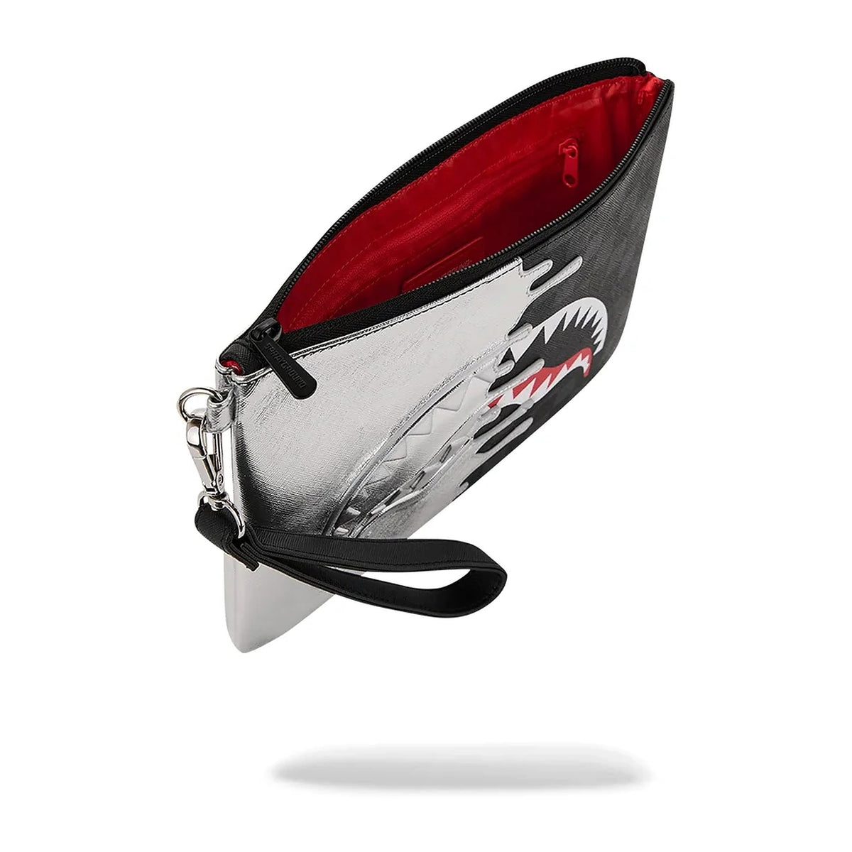 Pochette Sprayground Silver Side Drip Crossover U Clutch, vista 3