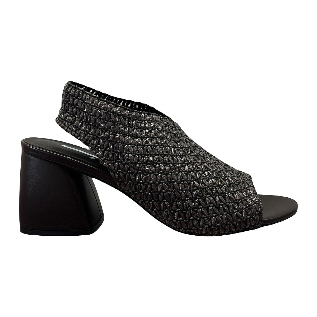 Sandali Jeannot Spuntato In Rafia Testa Di Moro Tacco 7.5cm