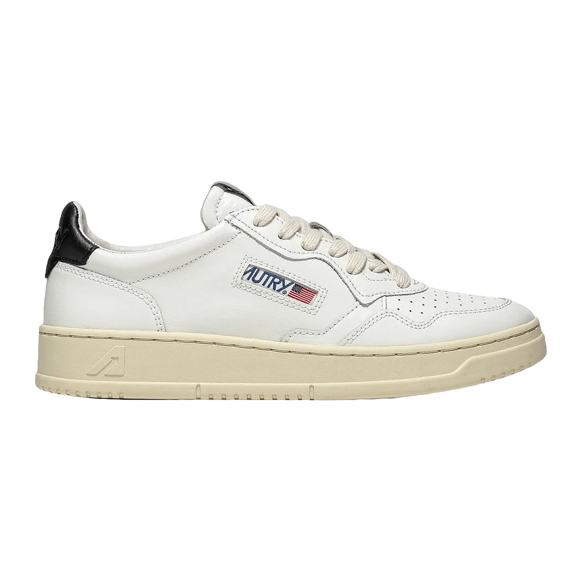 Sneakers Autry Medalist Low in pelle bianca e nera