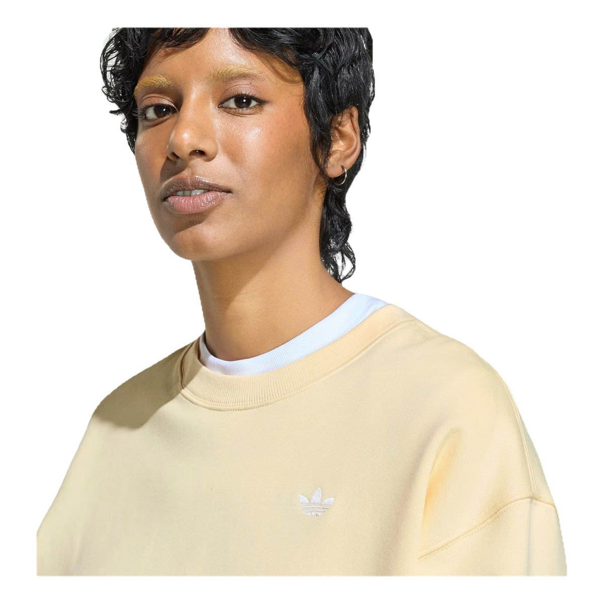 Felpe Adidas Essentials Crew Long Fleece OS, vista 2