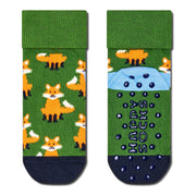 Kids Fox Anti-Slip Sock Happy Socks verde