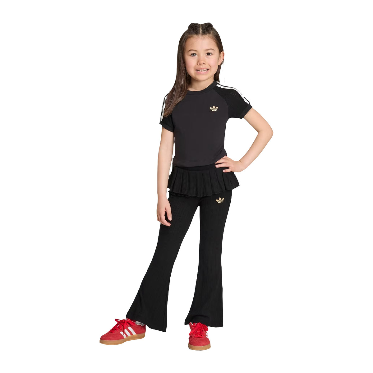 Completi Adidas Set di leggings e t-shirt slim in maglia, vista 2