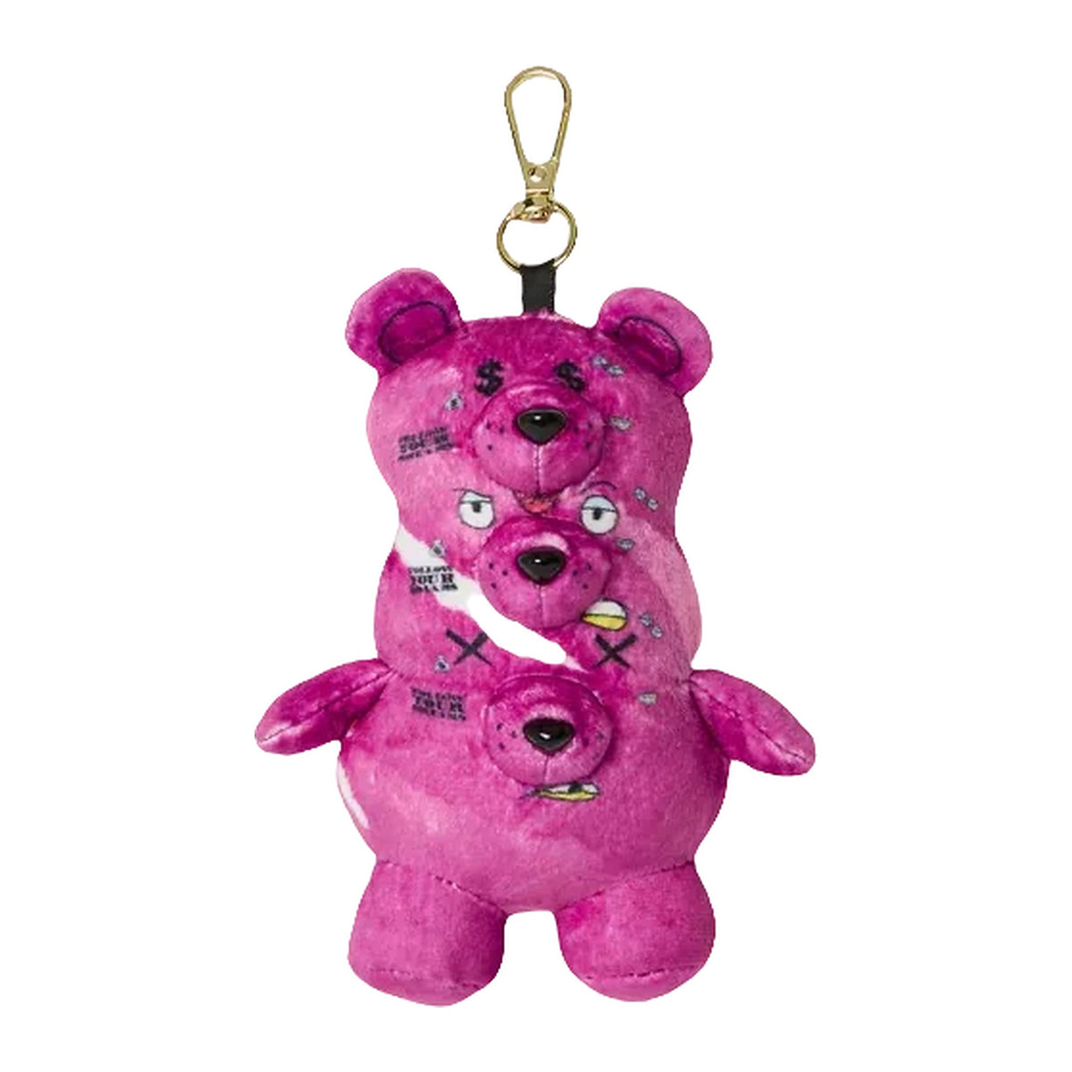 Portachiavi Sprayground Triple Pink Bear Keychain