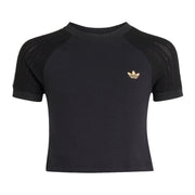 T-Shirt Adidas aderente in maglia a 3 strisce