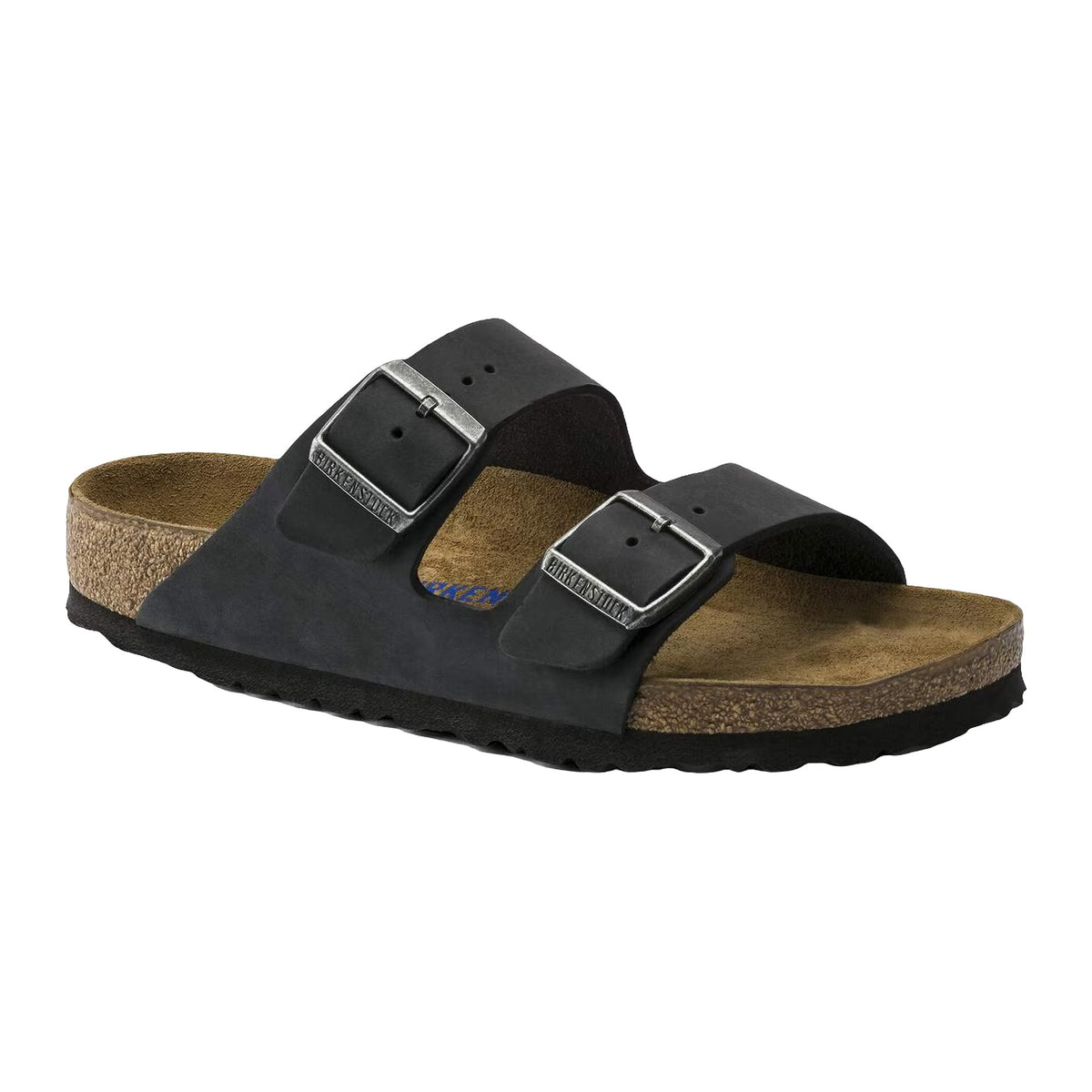 Sandali Birkenstock Arizona SFB Black, Oiled Leather