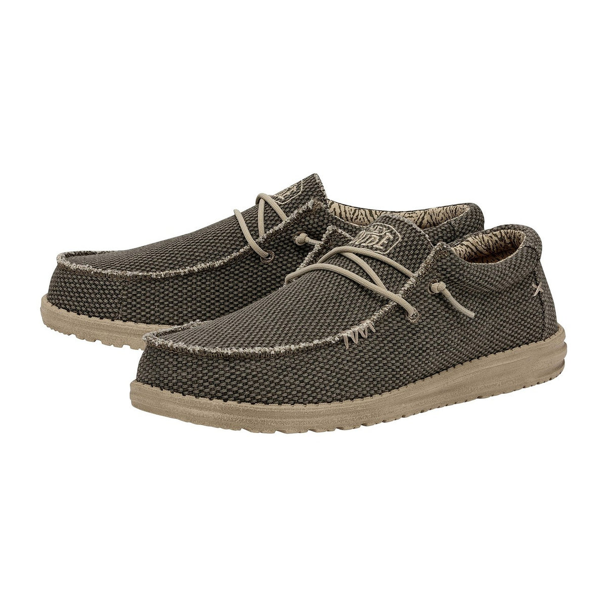 Mocassini Hey Dude Wally Braided Army, vista 2