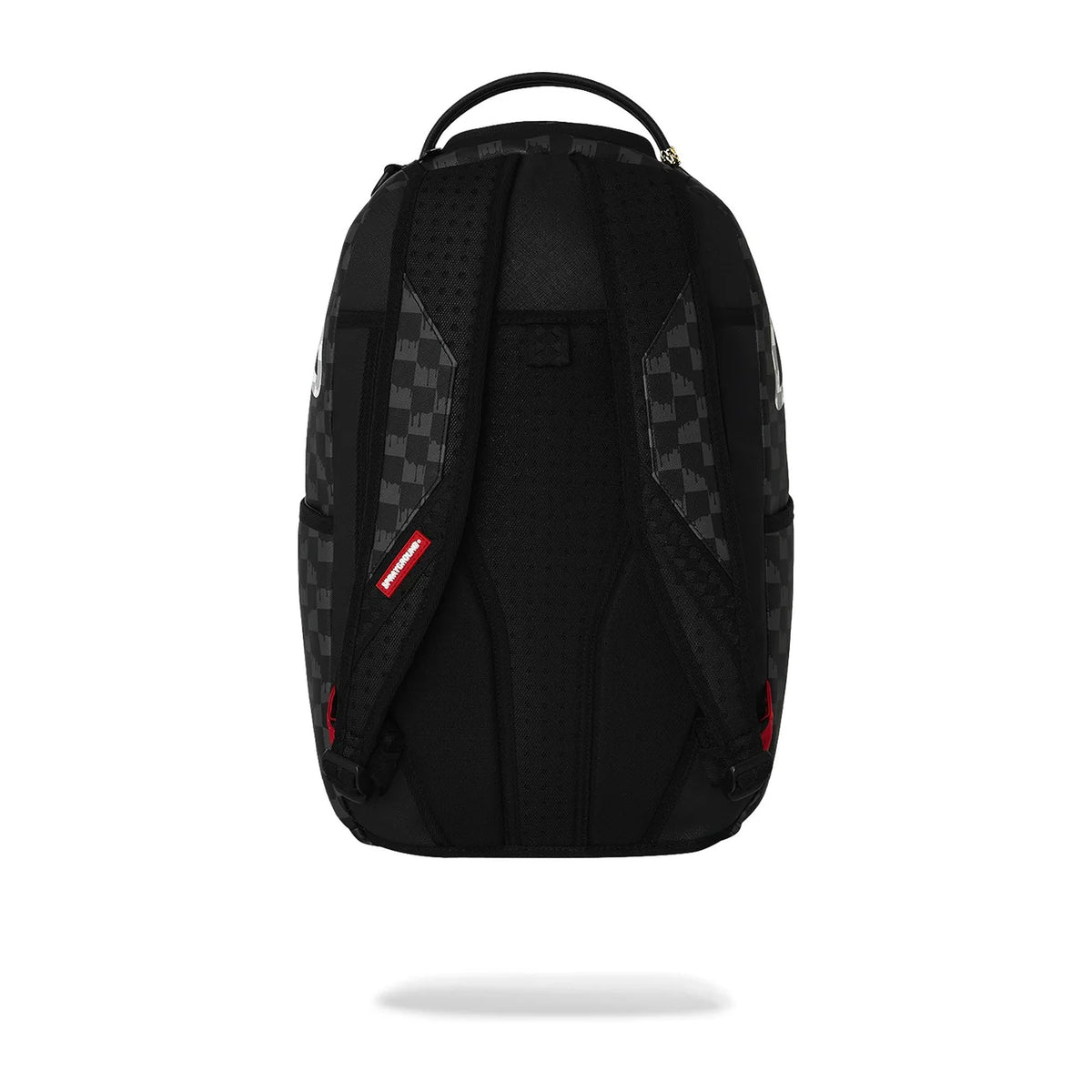 Zaini Sprayground Black AND White Drip Check Shark Backpack, vista 3