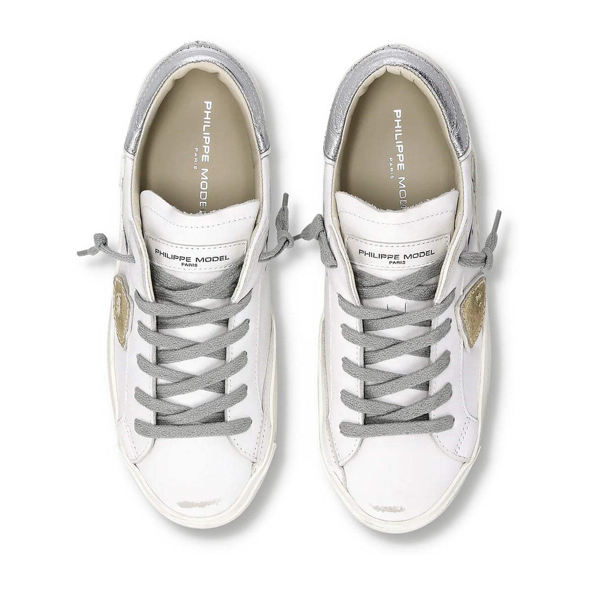 Sneakers Philippe Model Prsx, Bianco Argento Metallizzato, vista 3