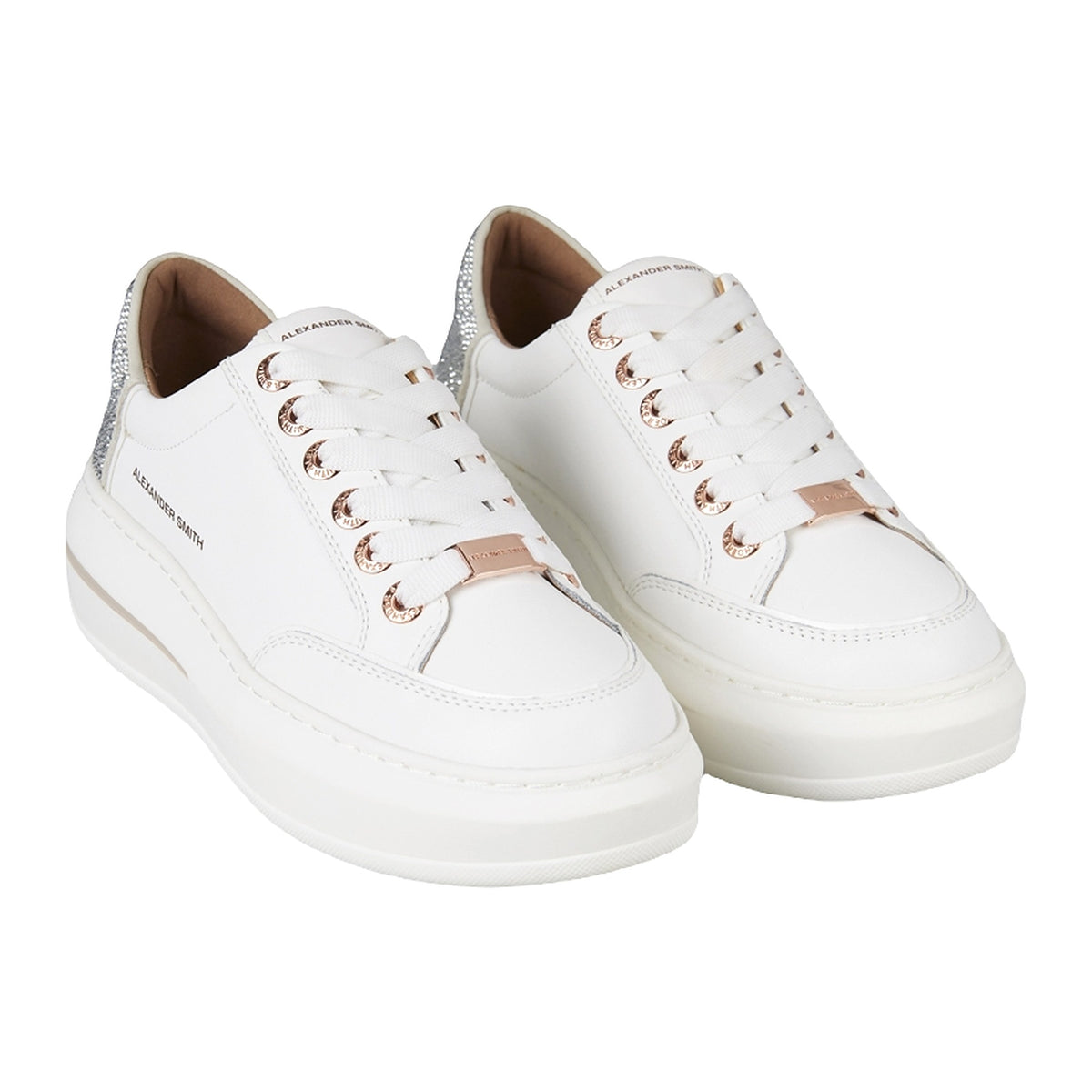 Sneakers Alexander Smith Lancaster Woman White Silver, vista 2