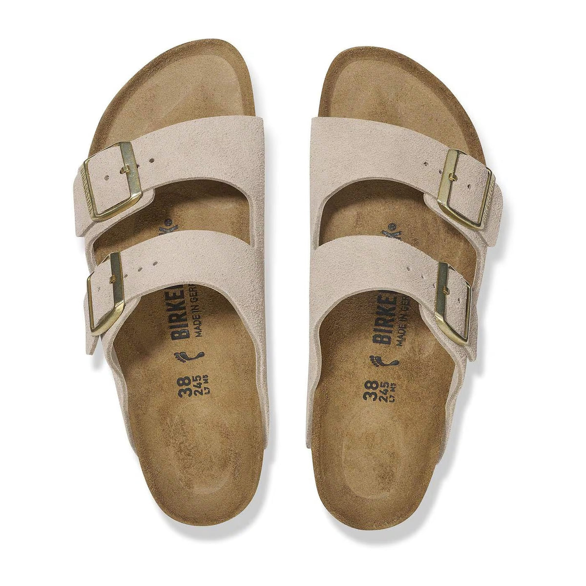 Sandali Bassi Birkenstock Arizona Sandcastle, Suede Leather – foto 2