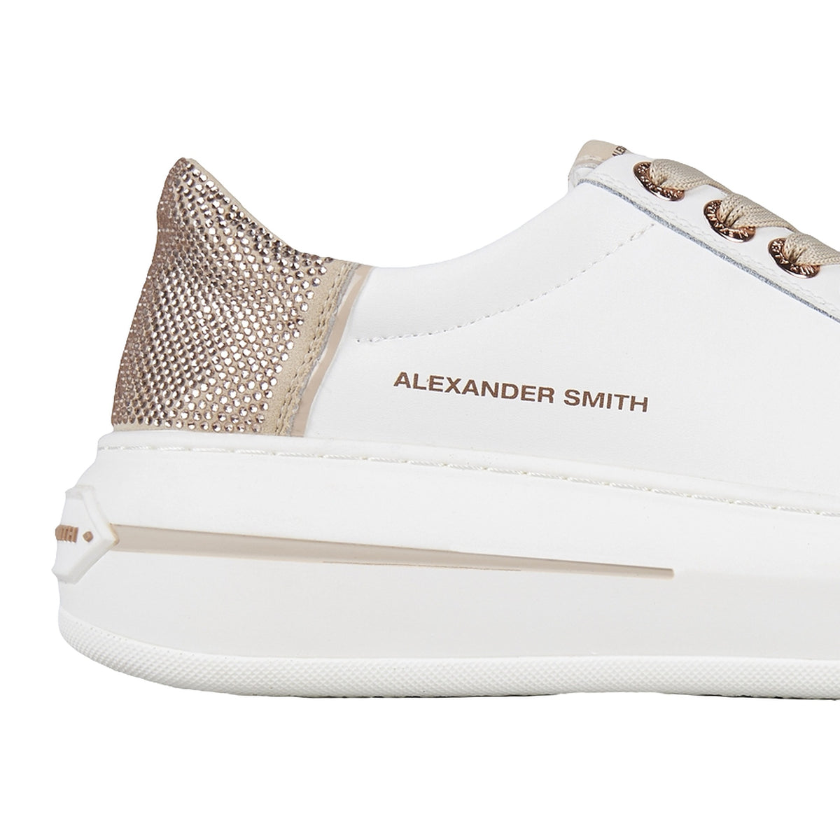Sneakers Alexander Smith Lancaster Woman White Peach, vista 3