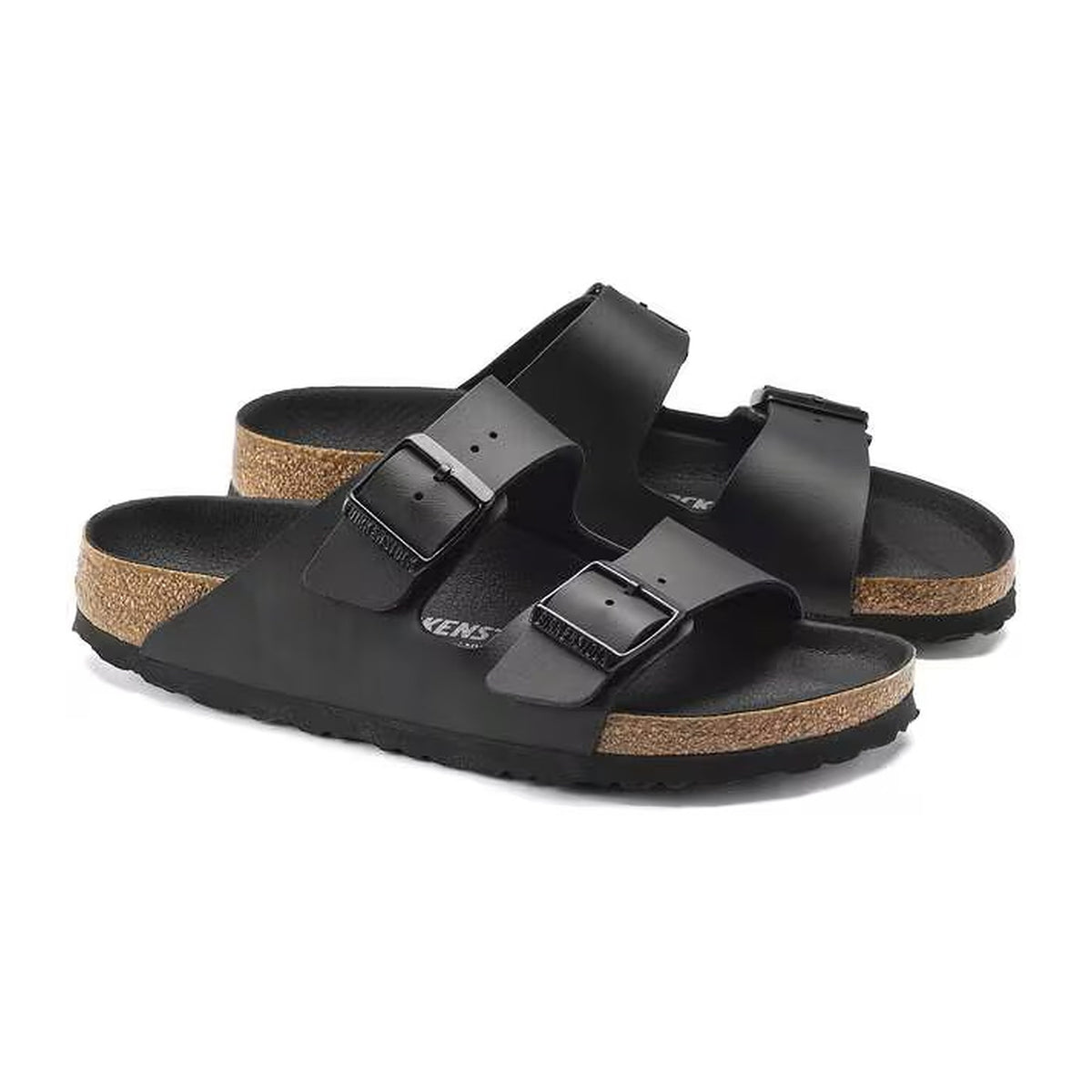 Sandali Bassi Birkenstock Arizona Triples Black, Birko Flor, vista 2
