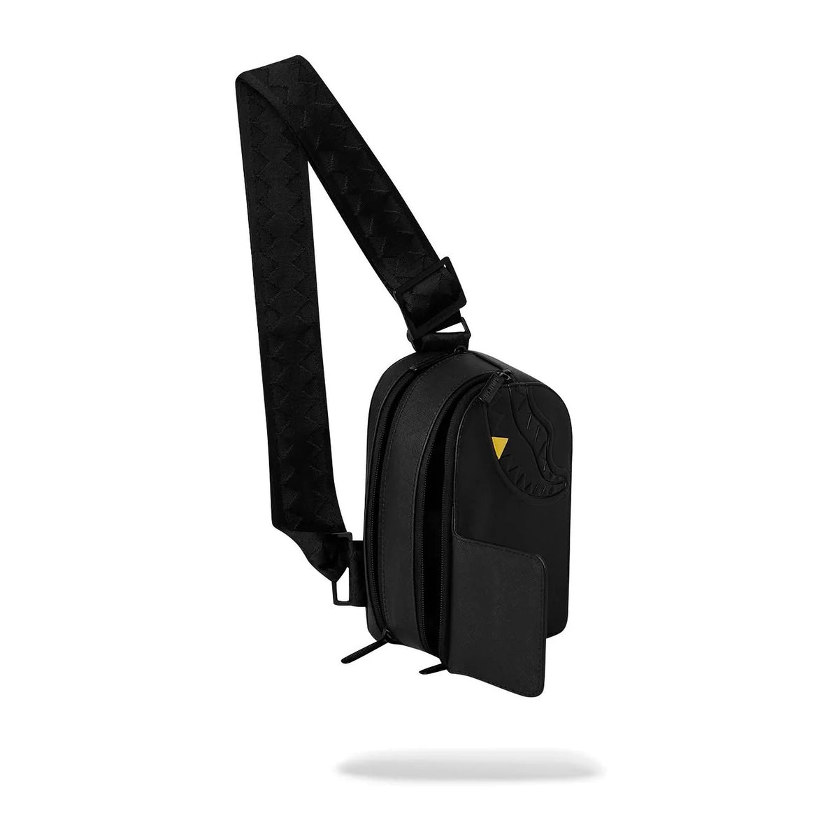 Zaini Sprayground Blacked OUT Embossed Gold Tooth Backpack Sling, vista 3