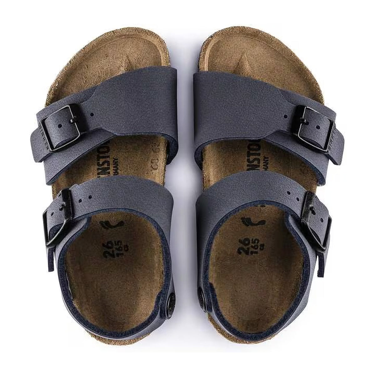 Sandali Birkenstock New York Kids Navy, Birkibuc, vista 3
