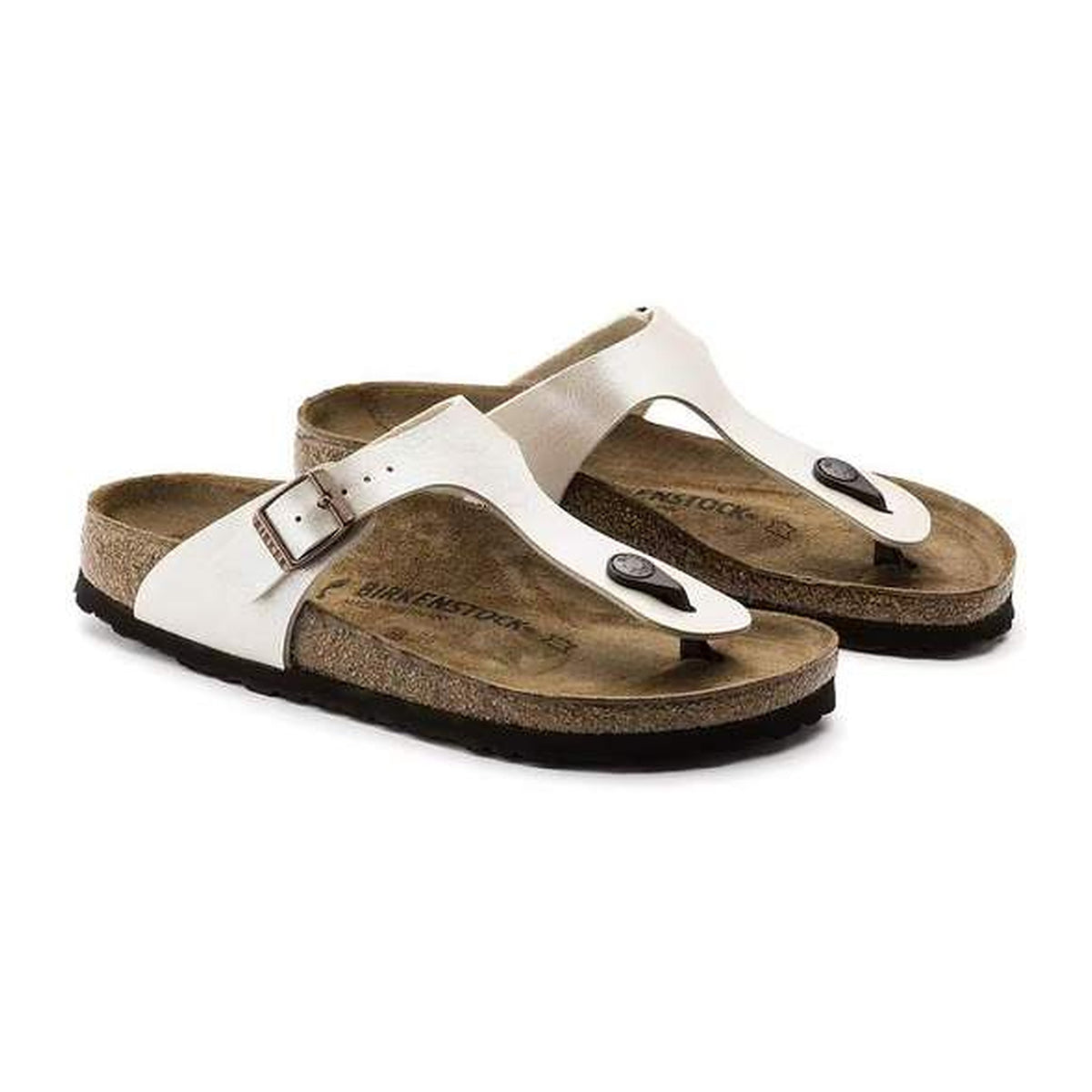 Sandali Bassi Birkenstock Gizeh Graceful Pearl White, Birko Flor, vista 2