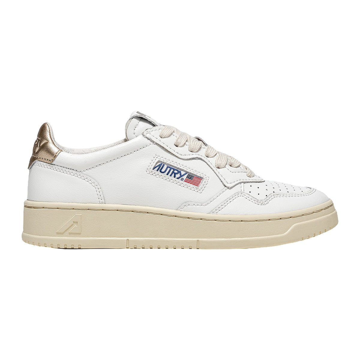 Sneakers Autry Medalist Low Woman White Gold