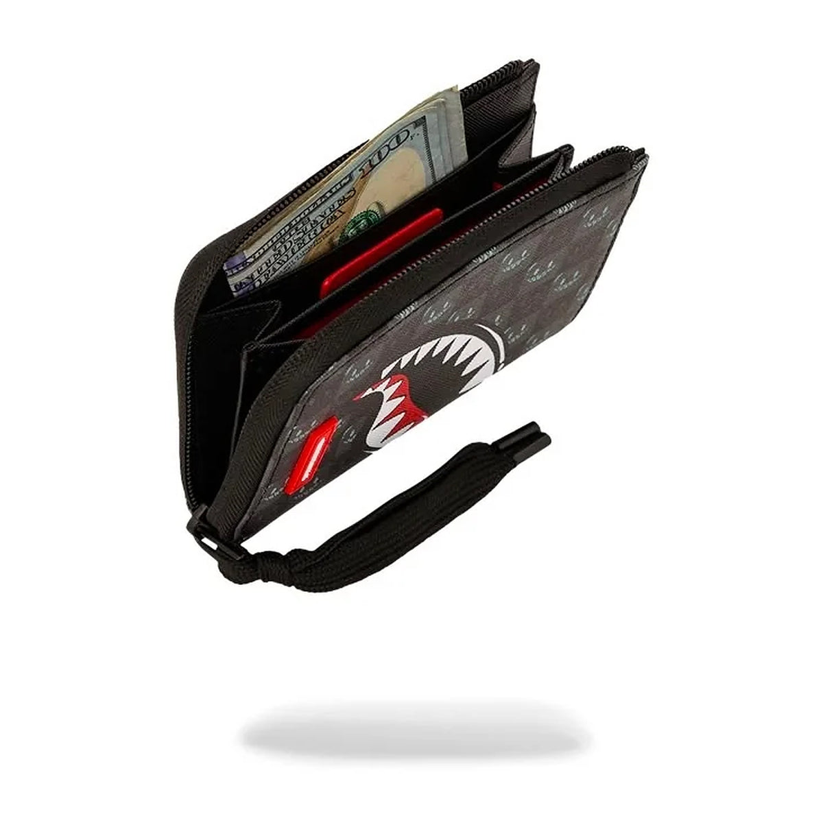 Portafogli Sprayground Sharks IN Paris WTF Bubbly Black Check Wallet, vista 3