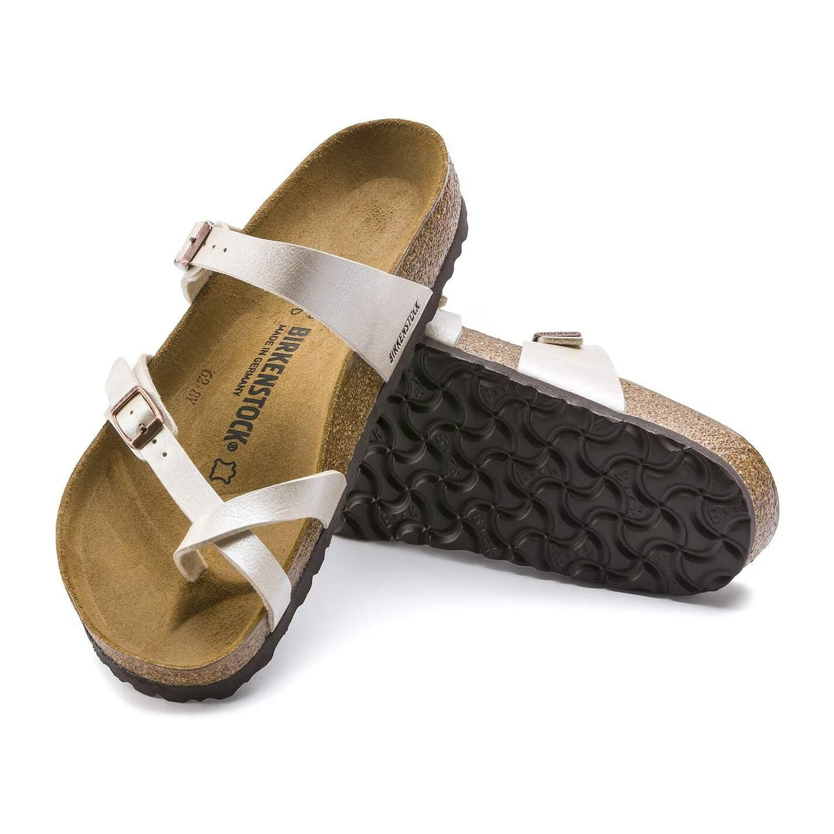 Sandali Bassi Birkenstock Mayari Graceful Pearl White, Birko Flor – foto 3
