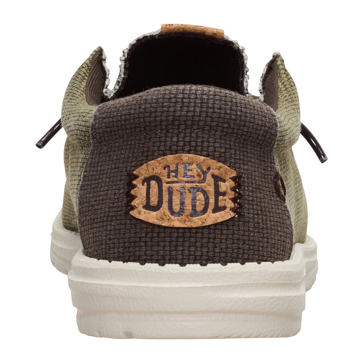 Mocassini Hey Dude Wally Braided Burnt Olive/Delicioso Brown, vista 3