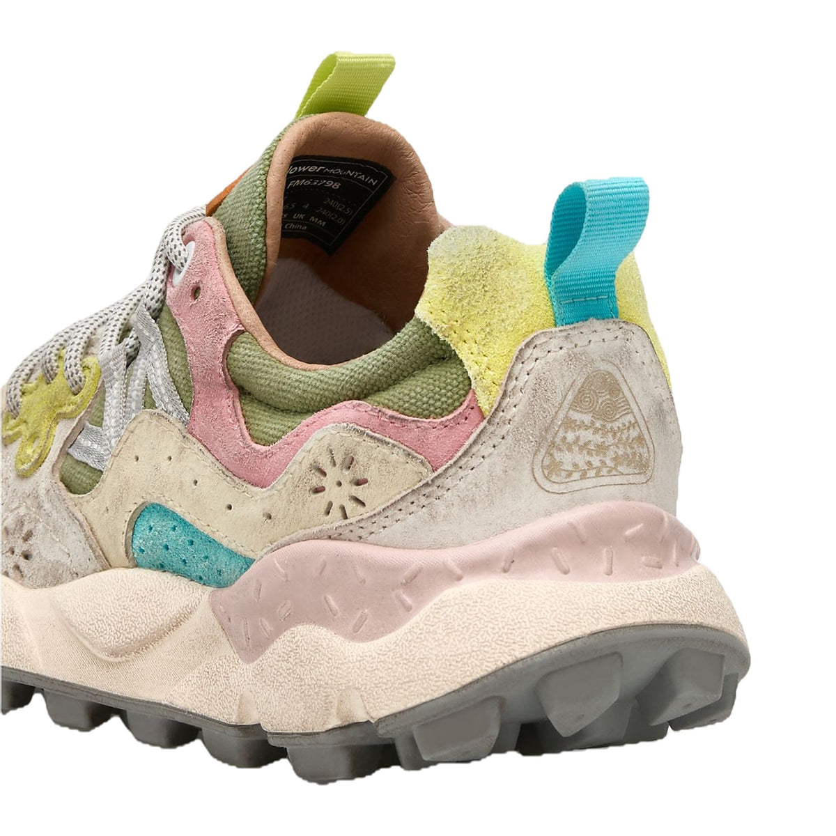 Sneakers Flower Mountain In Suede E Tessuto - Beige-bianco Avorio, vista 3