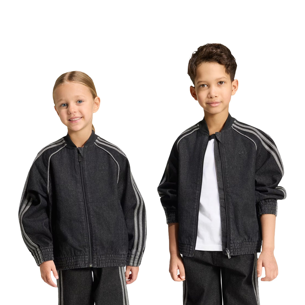 Giacche Adidas Giacca DA Allenamento Firebird Loose Denim, vista 3