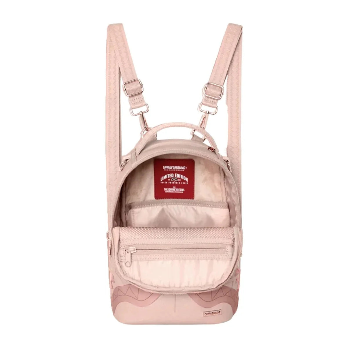 Zaini Sprayground Rose Ghost Drip Mini Backpack, vista 3