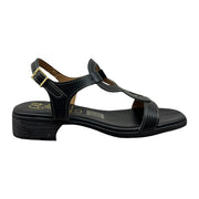 Sandali In Vitello Nero - Tacco 20