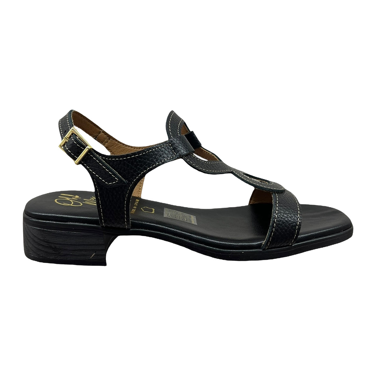 Sandali In Vitello Nero - Tacco 20