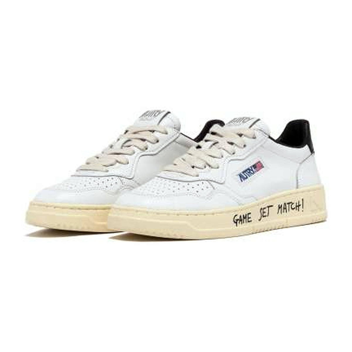 Sneakers Autry Medalist Low Man Match/Leat Wht/Blk, vista 2