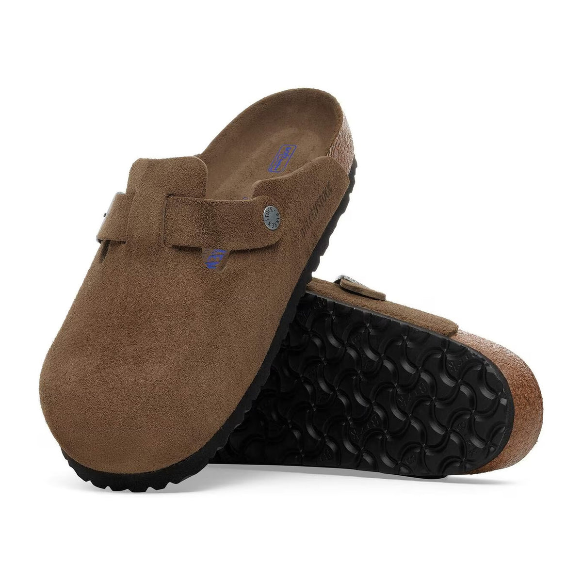 Sandali Birkenstock Boston SFB Dark Tea, Suede Leather – foto 3