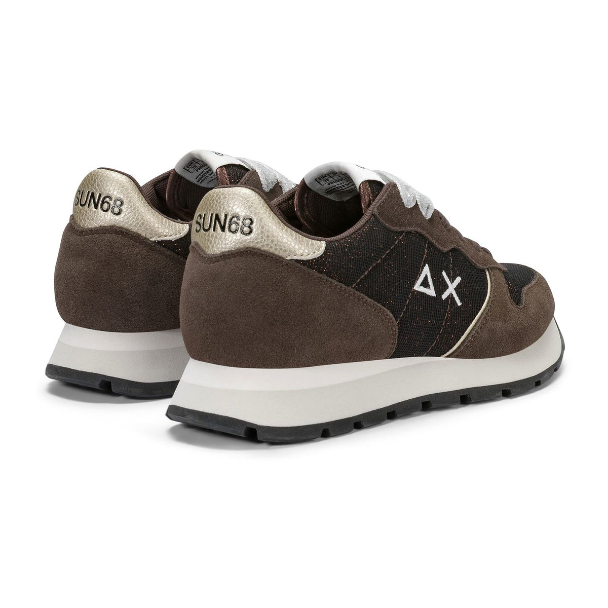 Sneakers Sun68 Ally Glitter Textile Marrone, vista 3